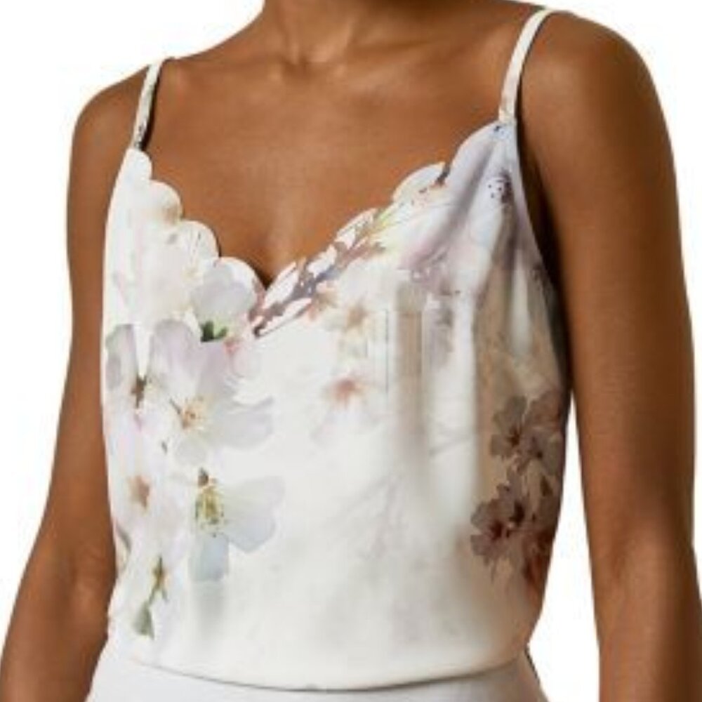 Ted Baker Vanilla Printed Scalloped Cami